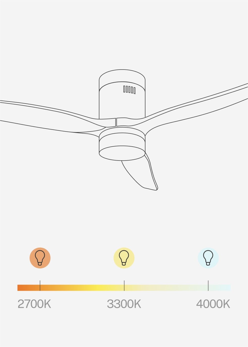 WIND CALM NATURAL WOOD M - Ventoinha de teto 40W silencioso 100% madeira - Com luz - com wifi - 7