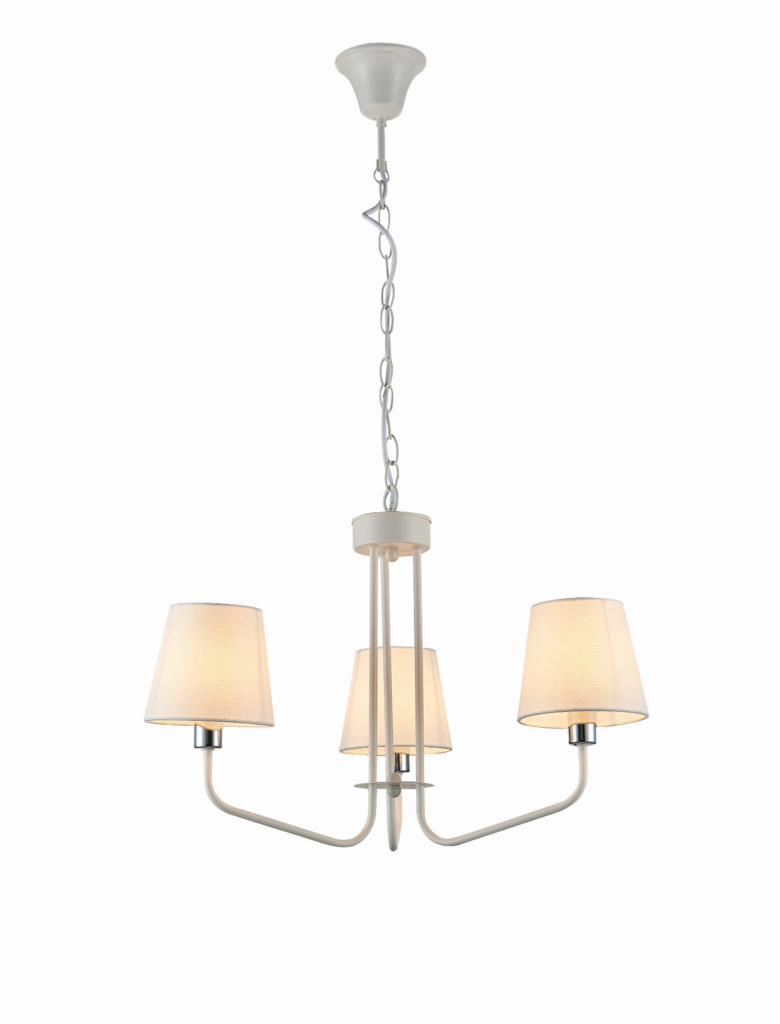Lampa wisząca York biała 3xE14x60W wym: 44 x 58 x 58 cm metal Candellux