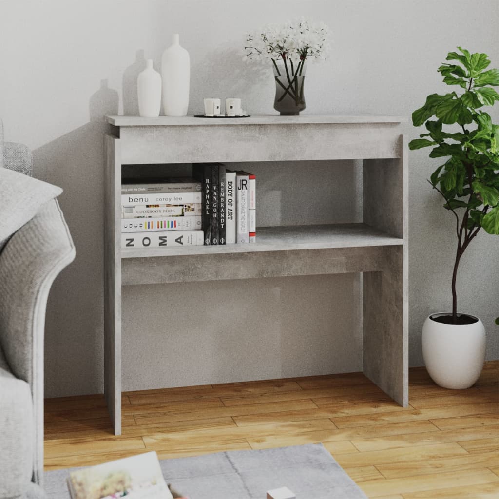 FIRBNUS Tavolo Consolle Bianco Lucido 80x30x80 cm in Truciolato Tavolo Legno Consolle Legno Consolle Ingresso Mobile Ingresso Tavolino da Divano Laterale Mobile Soggiorno Mobili Soggiorno
