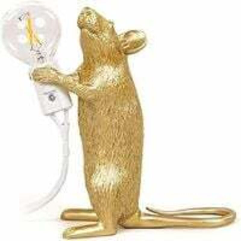 Lampă de masă mini, iluminat creativ pentru living E12 (fără sursă de lumină), ornament animal, șoarece