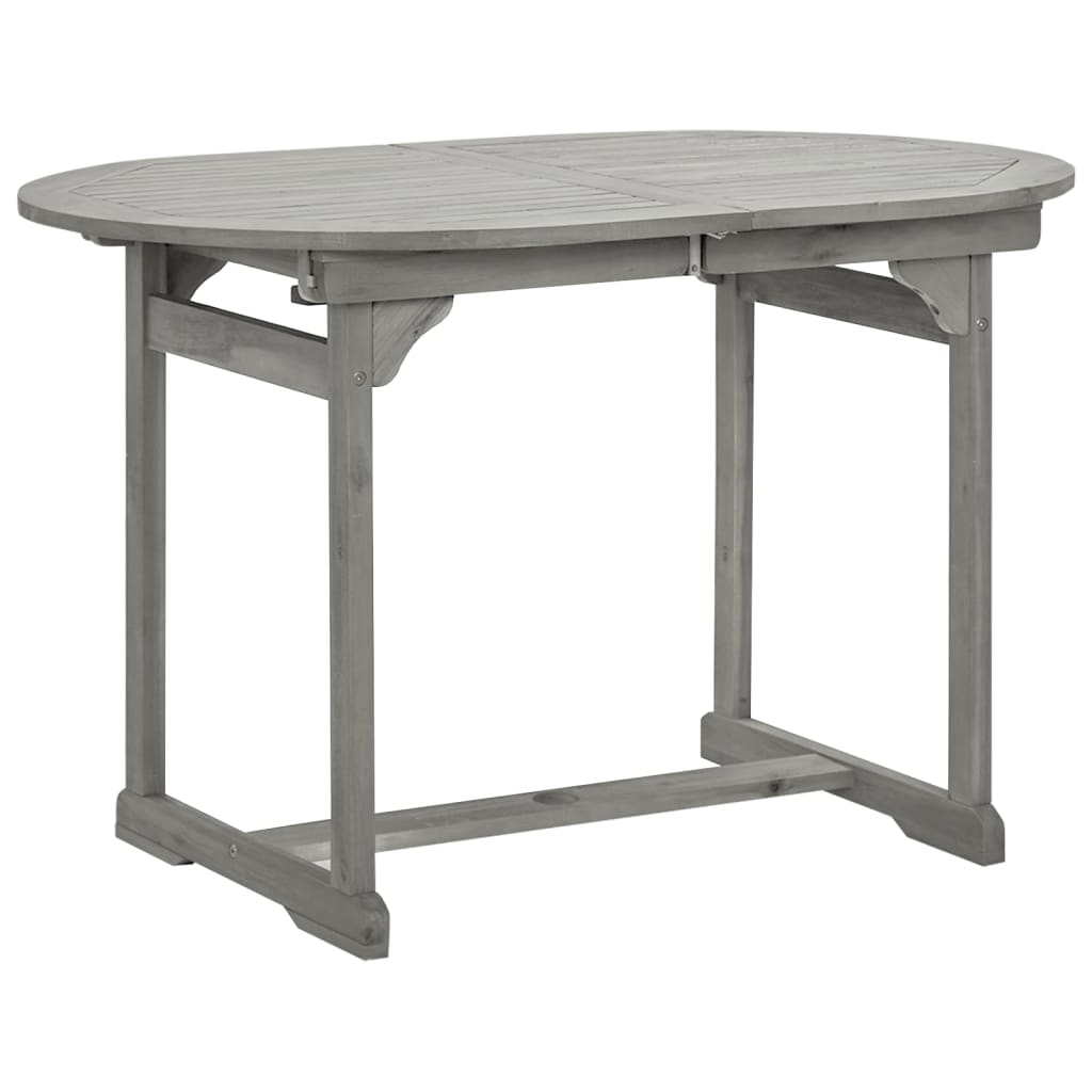 Table à dîner de jardin (120-170)x80x75 cm Bois d'acacia massif 4 - 2