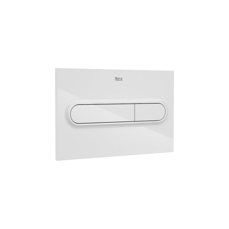 BÂTI SUPPORT ROCA DUPLO PACK CITERNE ENCASTRÉE ET BOUTON PL1 BLANC BRILLANT AVEC LE TOILETTE SUSPENDU ROUND SMART 52CM TOR 3 AVEC SIÈGE FIN - 3