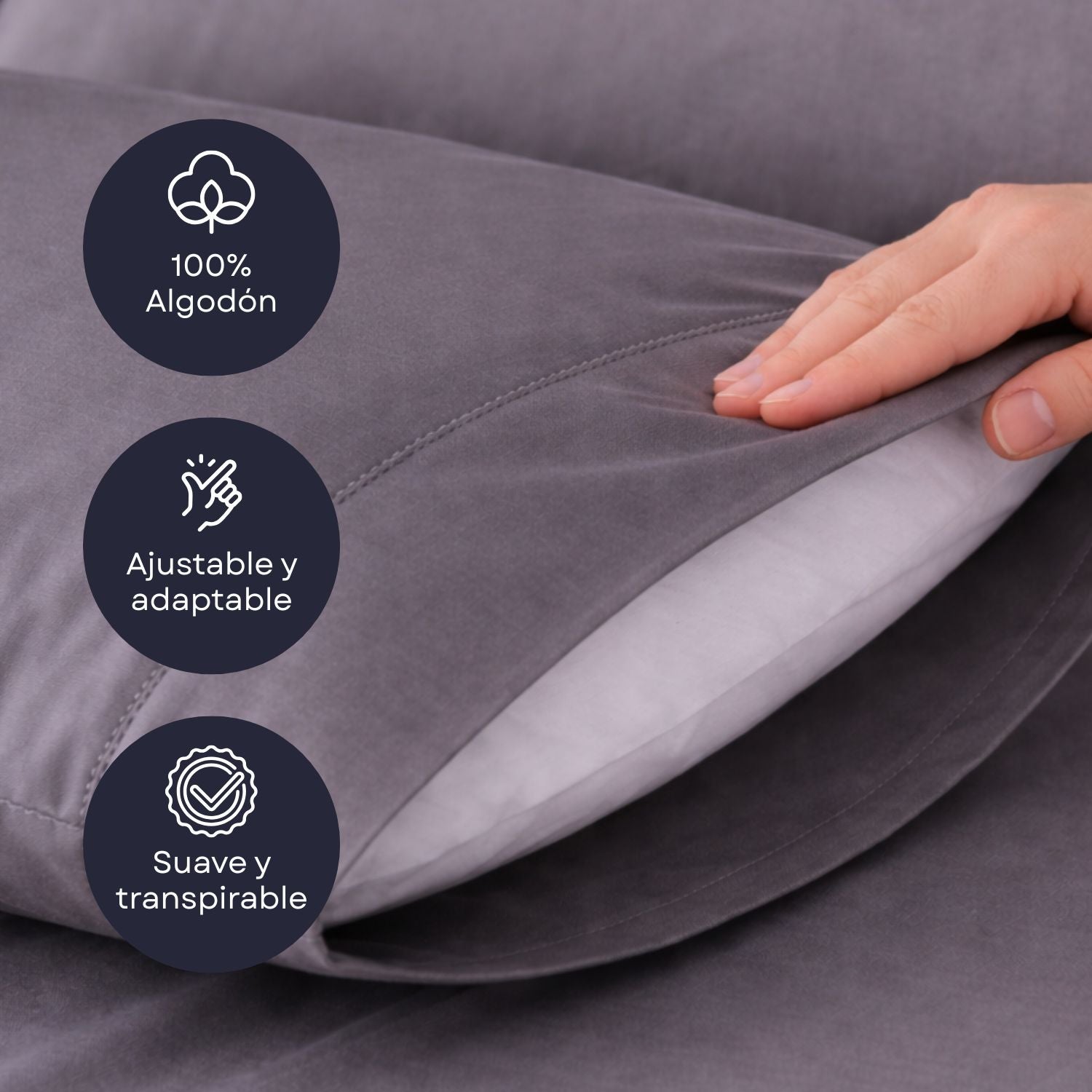 Funda Almohada Marengo 150cm - 100% Algodón - Donegal Collections - 6