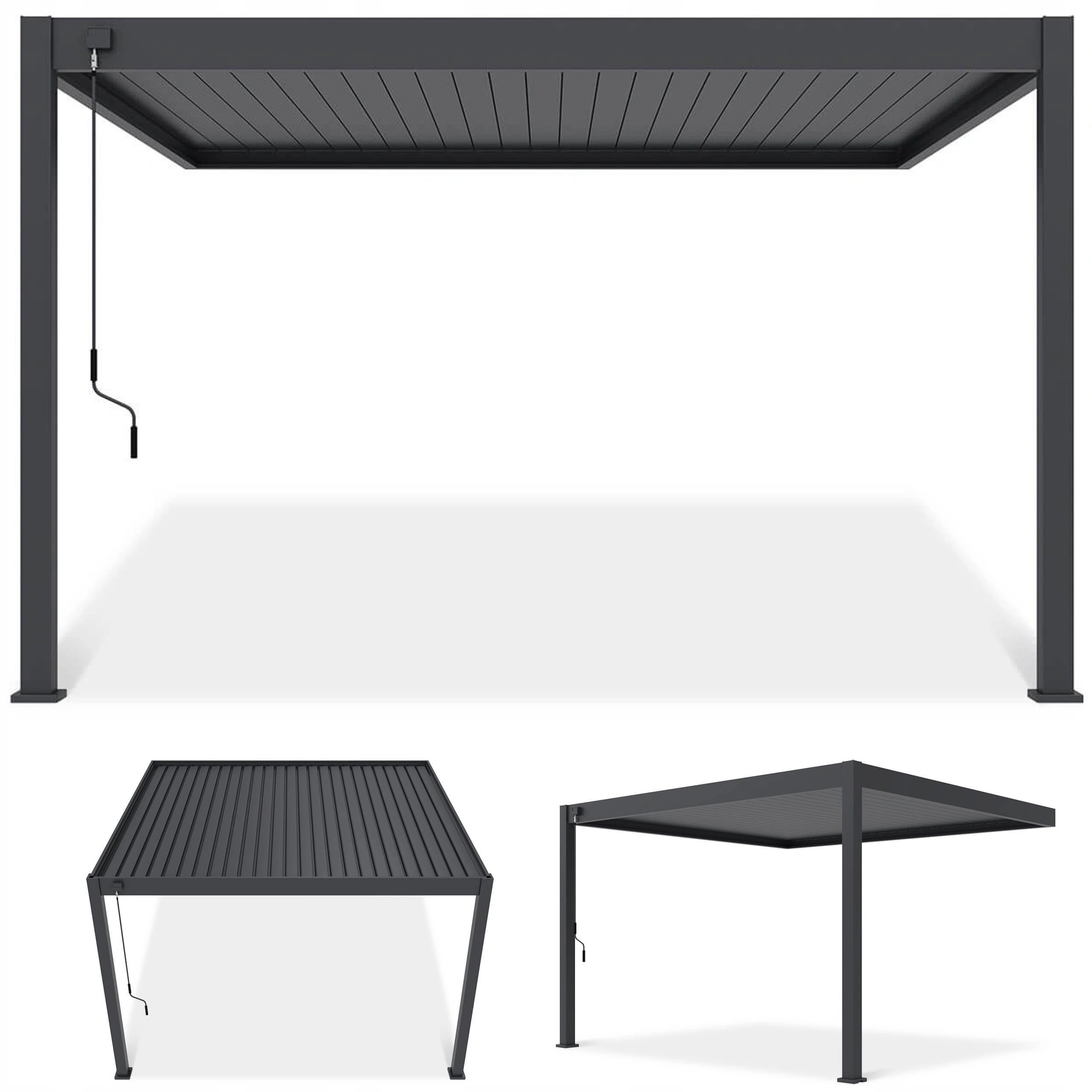 Pergola Aluminiowa Tarasowa Aluminiowa DELUXE WALL 3,6x4 antracyt Gutroof 1 szt