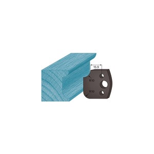 Jeu De 2 Contre-fers Profilés Diamwood Platinum 38x4mm - Pour Porte-outils De Toupie, Compatible CMT, Leman, Holzmann
