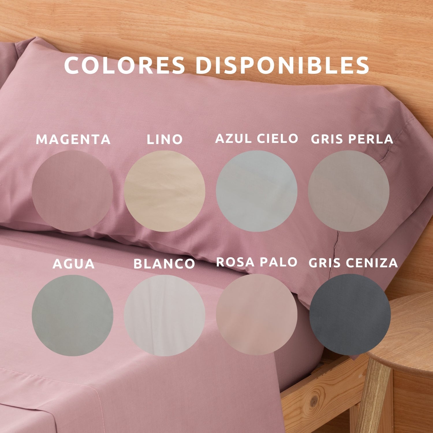 Sábana Encimera Lisa Design Magenta Cama 105cm (180x270cm) Donegal Collections - 5
