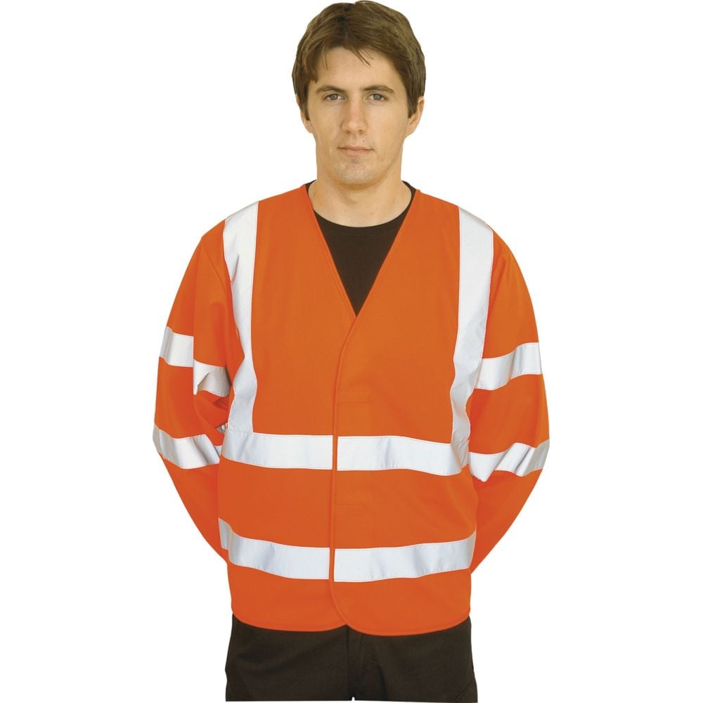 Gilet haute visibilité Portwest baudrier double ceinture manches longues Orange L - XL - 2