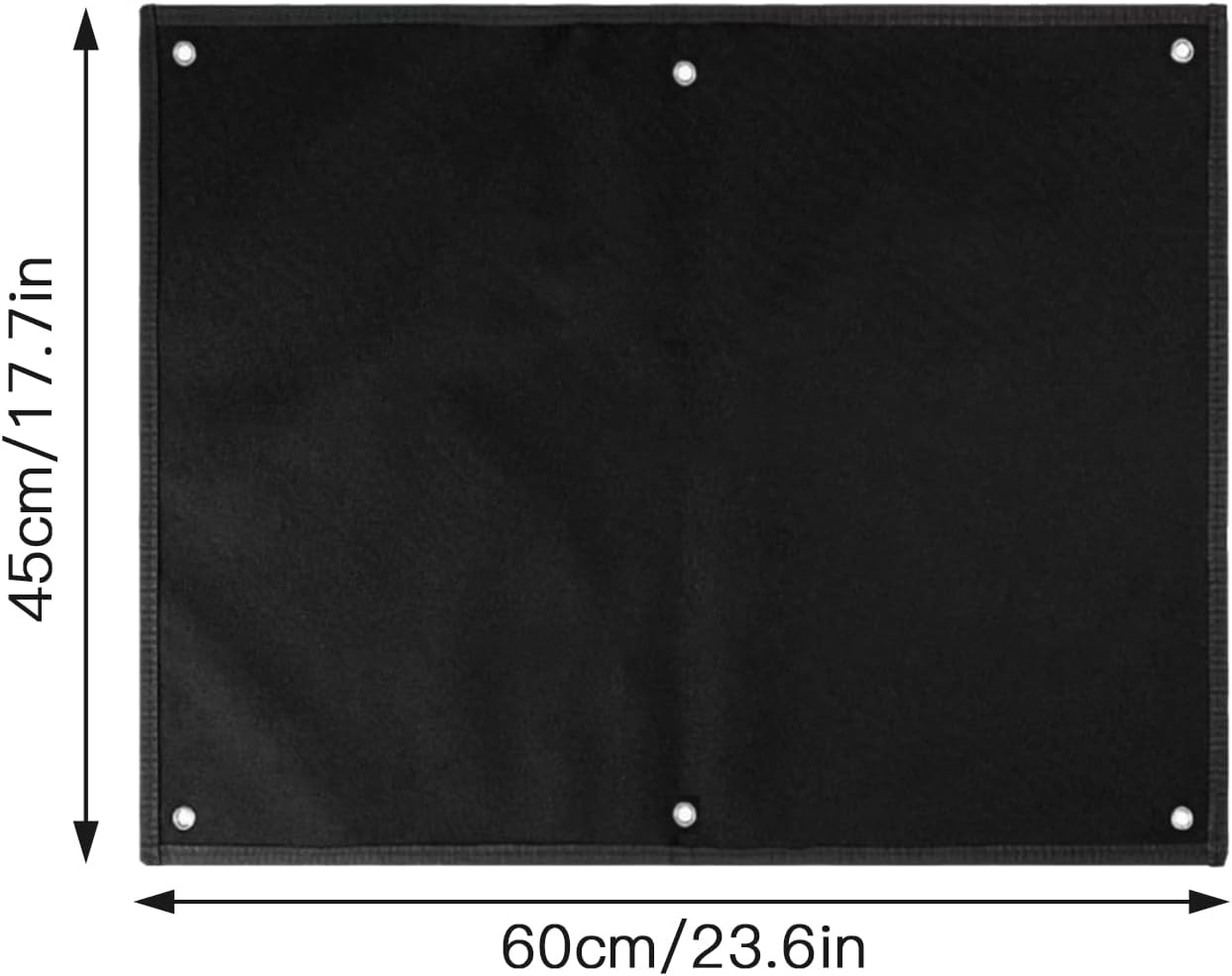 Patch Scratch Militaire Pliable 60x45 Cm - Tableau Pour Écusson Avec Œillets - Noir