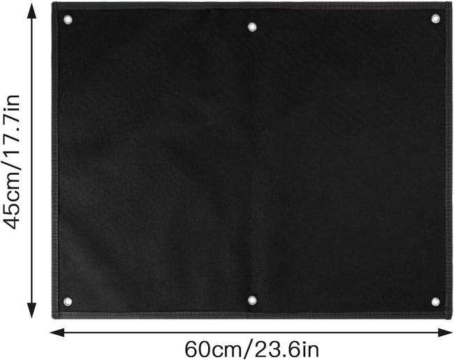 Patch Scratch Militaire Pliable 60x45 Cm - Tableau Pour Écusson Avec Œillets - Noir
