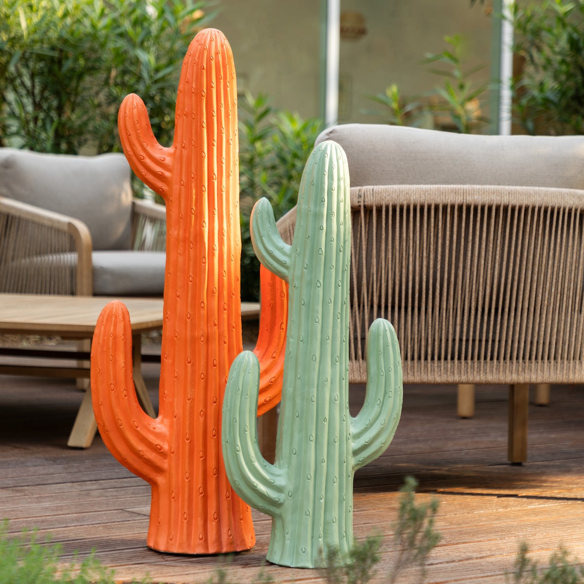 Cactus déco extérieur Milo H.75cm magnésie vert céladon - Atmosphera créateur d'intérieur - 2