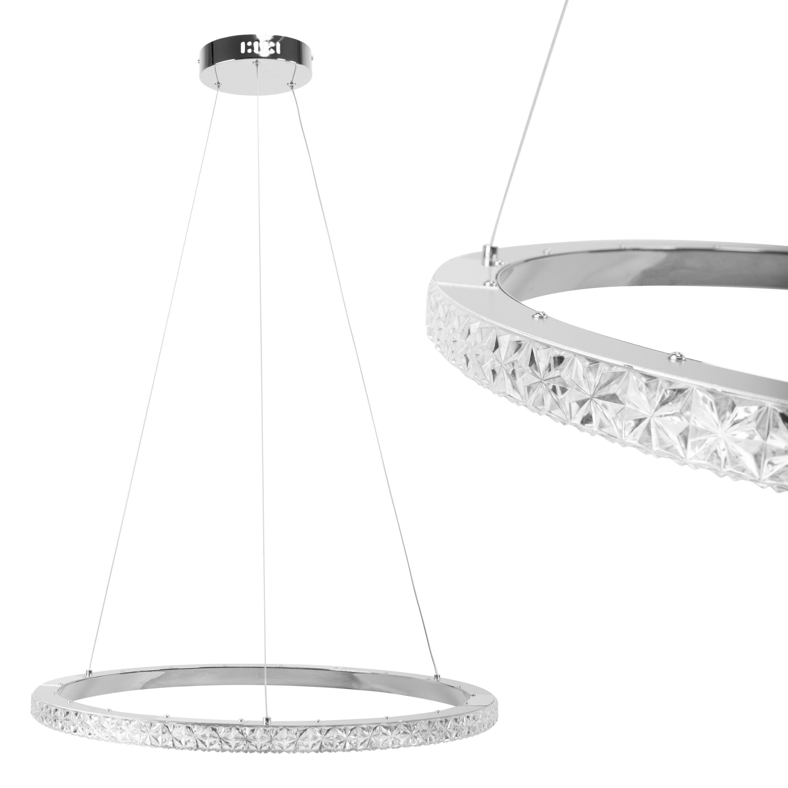 Lampa Sufitowa Wisząca Led Toolight Ms010-Cp Chrom 59Cm