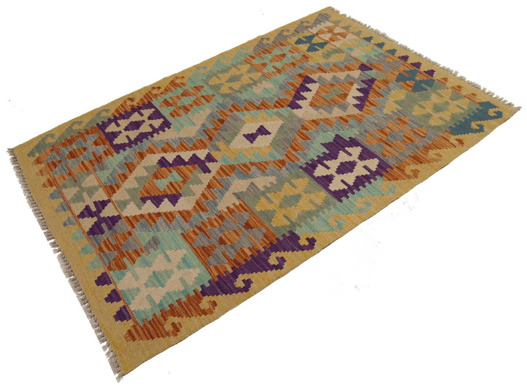 123x84 cm Oryginalny, ręcznie robiony kilim Klasyczny styl - Łatwy do czyszczenia