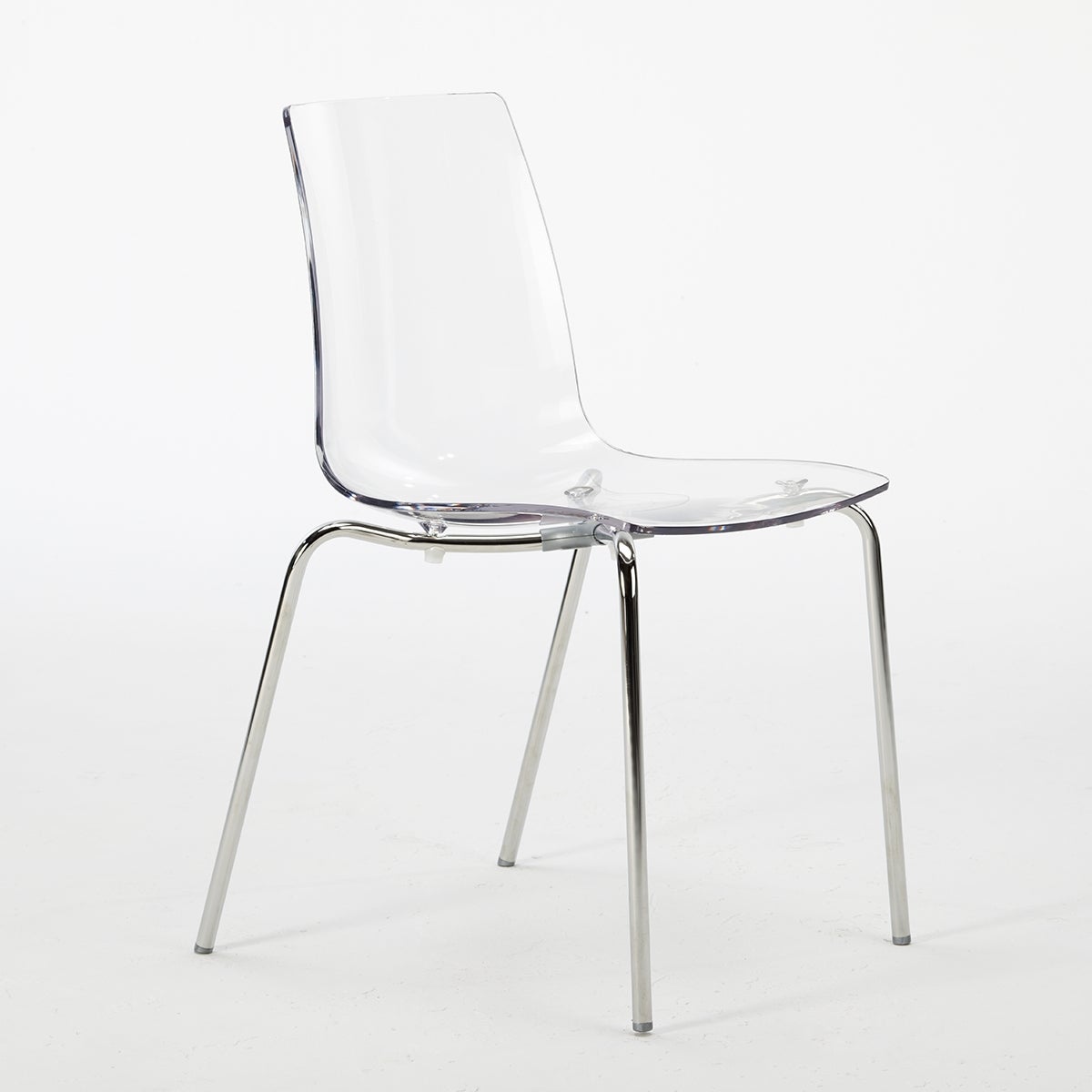 Sedie bar cucina gambe acciaio impilabile Lollipop Grand Soleil - Trasparente - 7