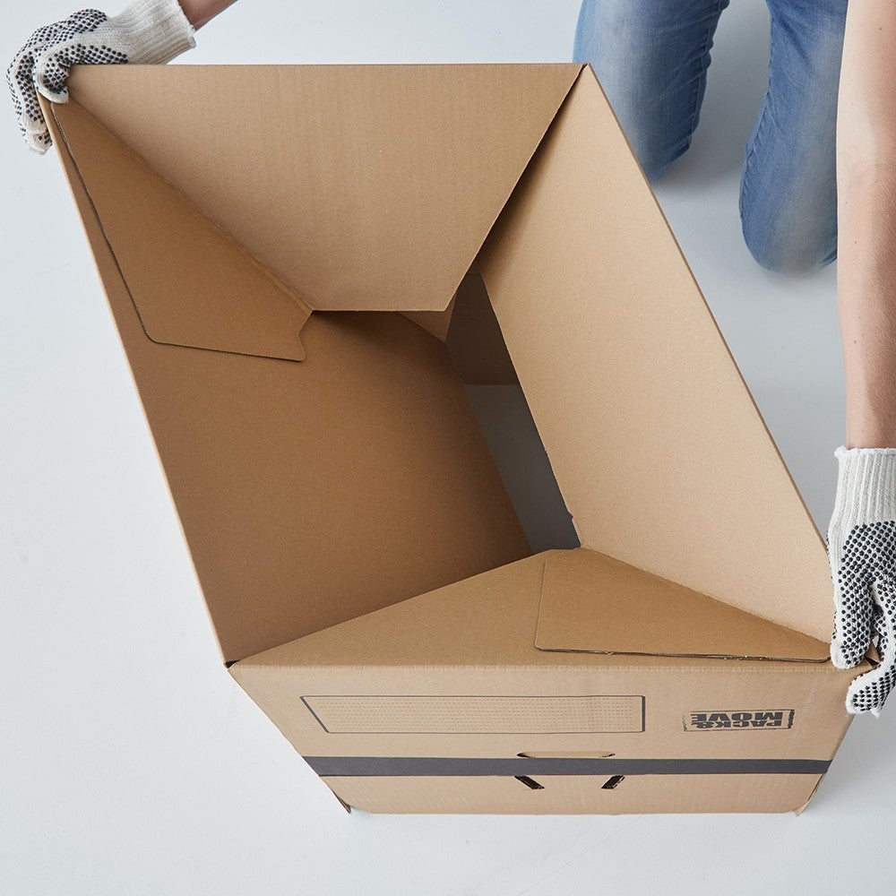 Pack and Move - Lot 20 cartons déménagement automatique - 60 x 50 x 40 cm - Poignées renforcées - 8