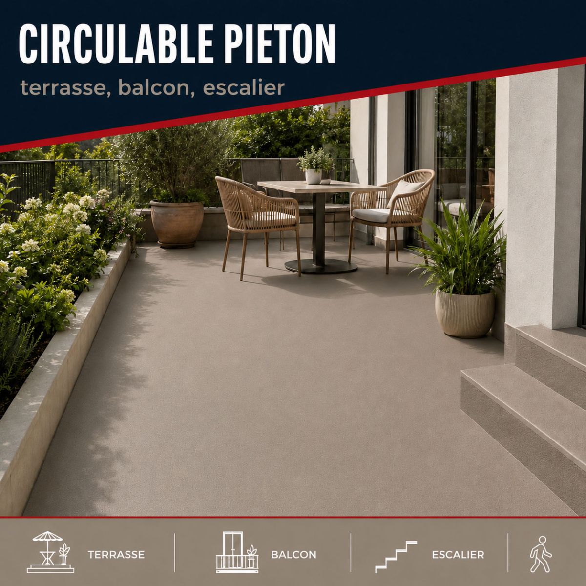 Résine Etanchéité Terrasse Circulable - Peinture Colorée - ARCATERRASSE - 10 L Vert Provence - ARCANE INDUSTRIES - 4