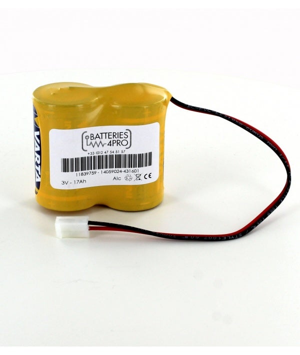 Pile 3V 18Ah alcaline SDR-R-BAT1 Alarme Cooper Security I-ON40, 760ES - 3