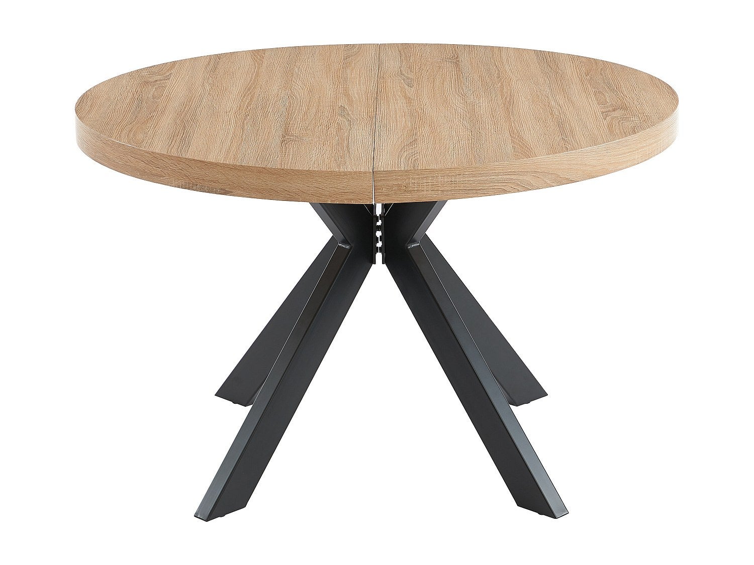 Tavolo da pranzo allungabile da 4 a 8 coperti in MDF e Acciaio Naturale e Nero KOMONI - 3