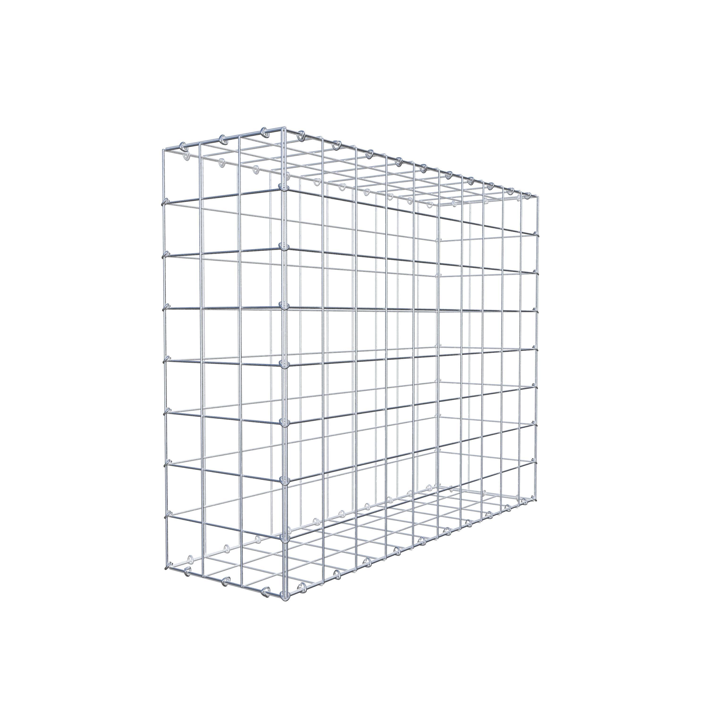 Gabiona - Gavión de acero galvanizado 100x80x30cm (LxAxP), malla 10 x 10cm, Anillo en C, jaula metálica para muro o jardín - 9