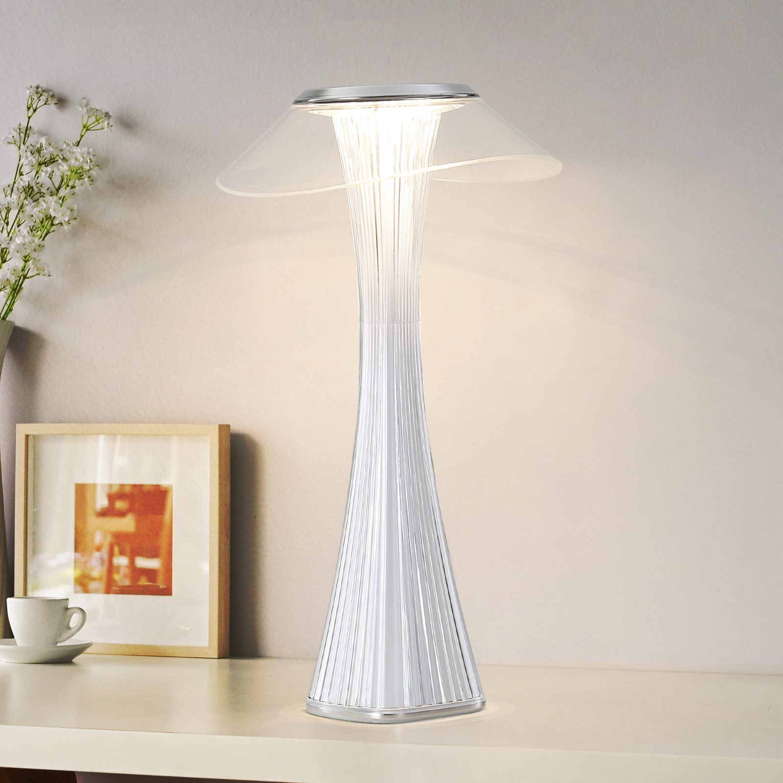 NETTLIFE Lampka nocna LED z funkcją ściemniania dotykowego USB i 3 poziomami jasności Lampka stołowa do sypialni