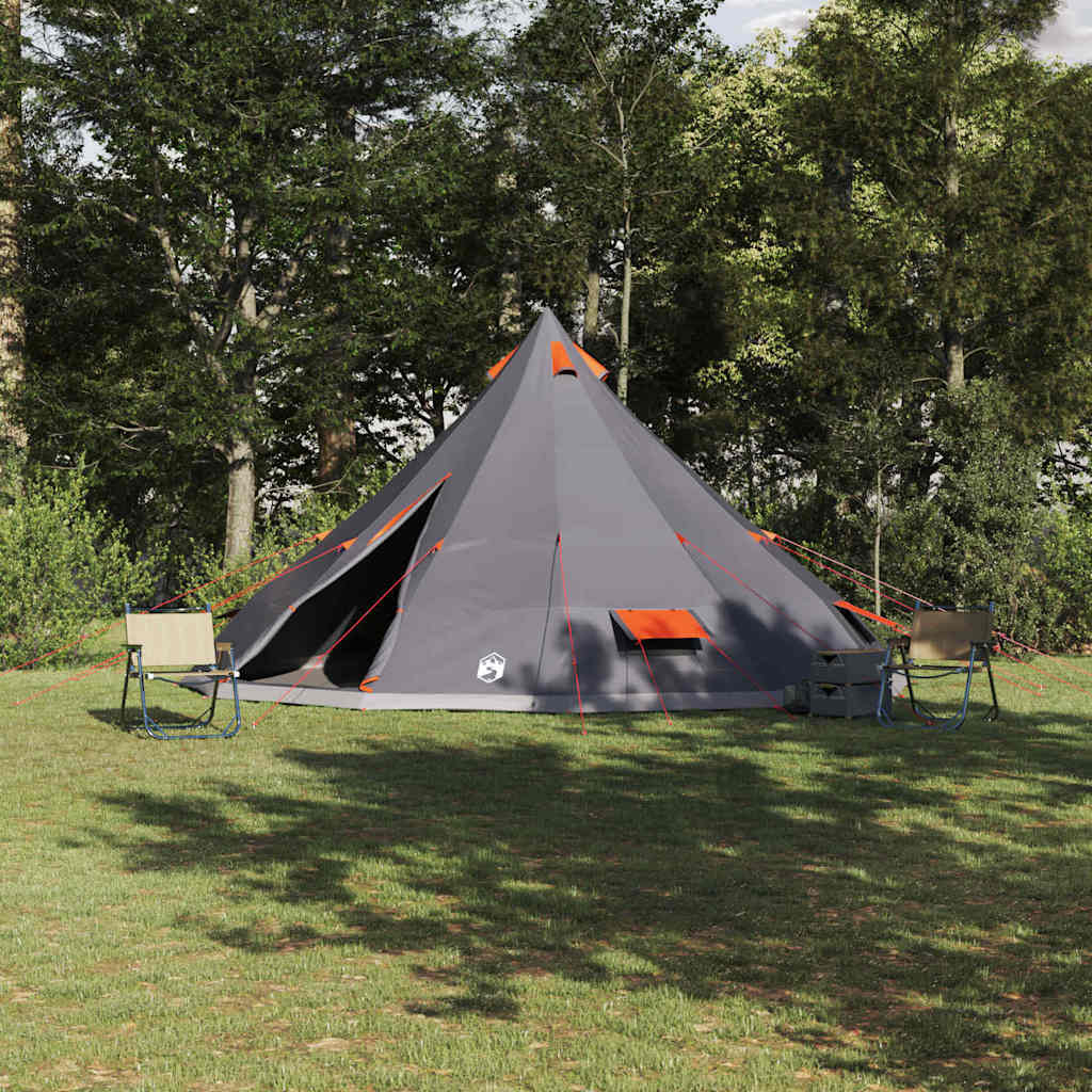 Carpa tipi con techo gris y naranja 560 x 560 x 300 cm tafetán vidaxl
