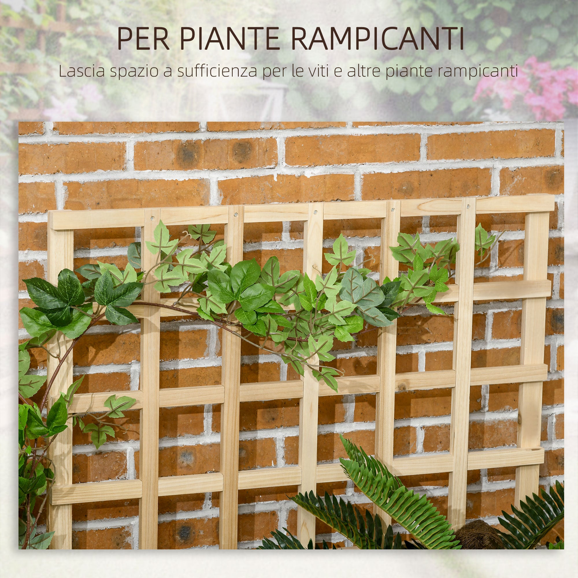 Jardinière extérieure 3 étages bois sapin grille non tissée 95x95x110 cm - 6
