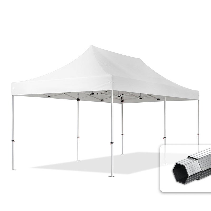3x6 m Namiot Ekspresowy PROFESSIONAL Alu 40 mm, trudnopalny, biały