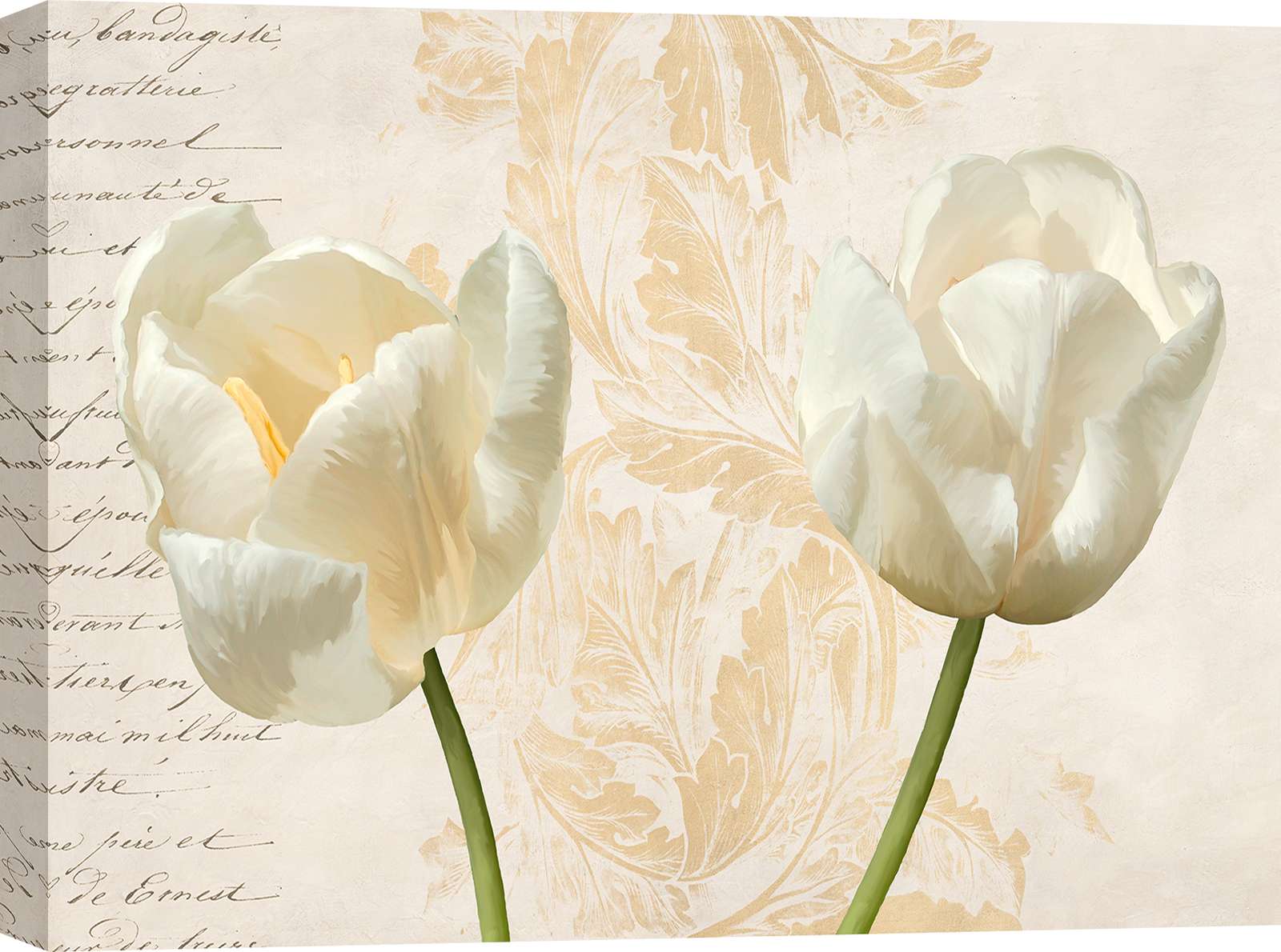 Tableau Toile Impression Fleurs Classique – 100x70cm – Décoration Murale Art Nature