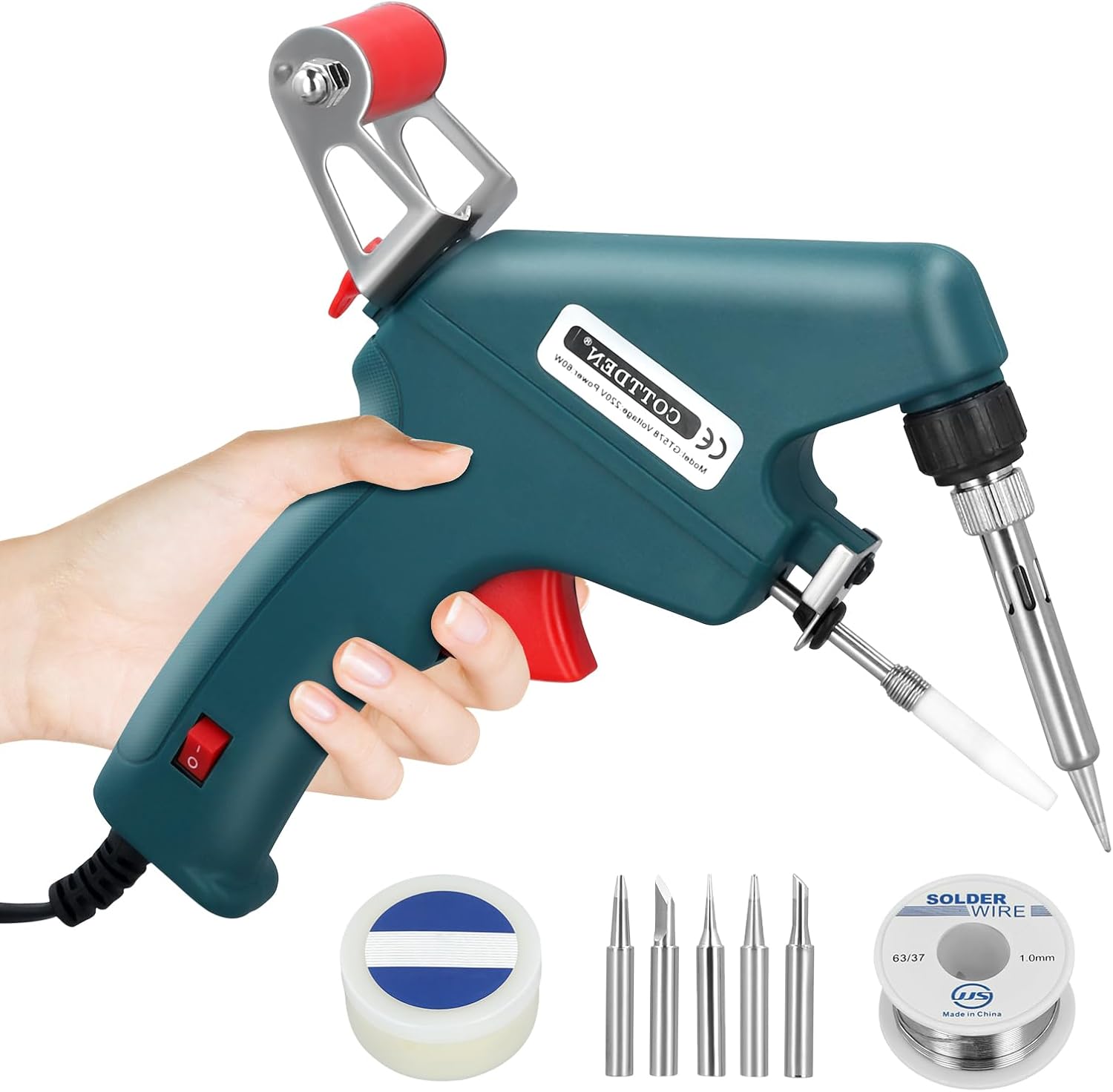 Kit Fer à Souder 60W Réglable 200-450°C - 15 En 1 Avec Accessoires Complets Et Mallette
