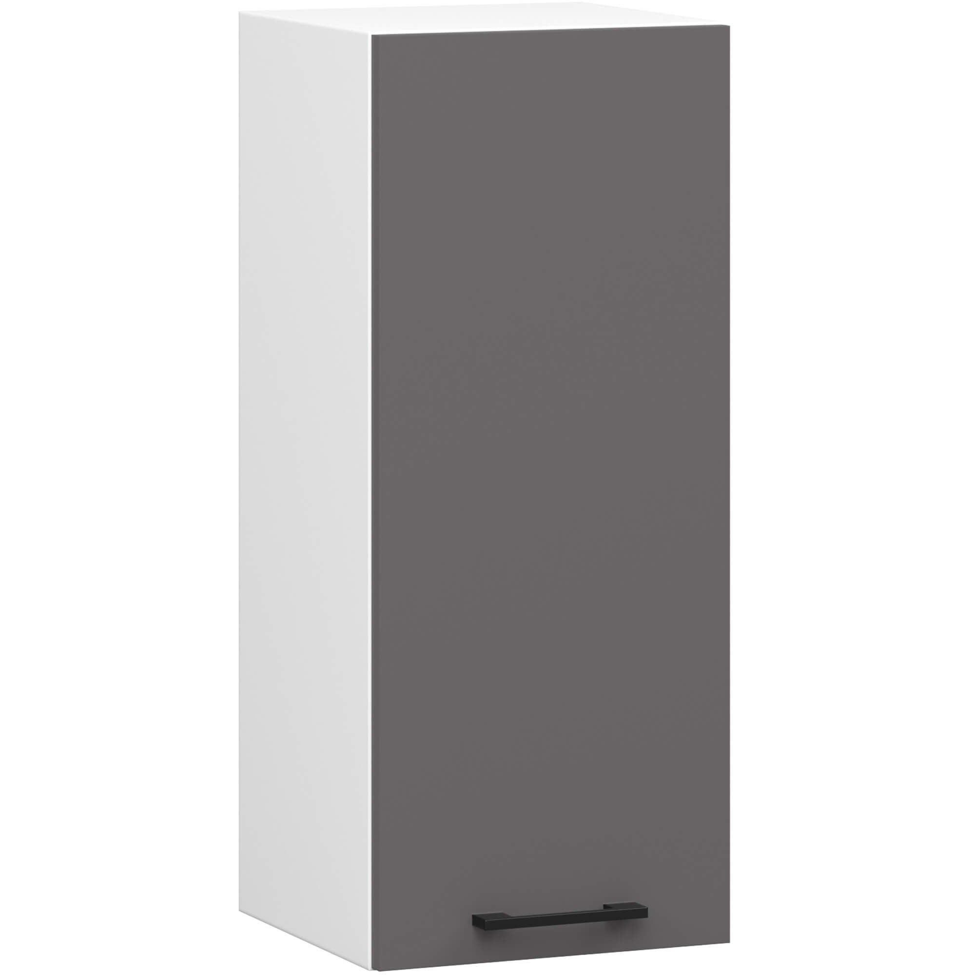 Szafka kuchenna AKORD W30 system OLIWIA H720 Biała 30 cm 1 drzwi kolor Grafit Szary mat 2 półki 30x30x72 cm