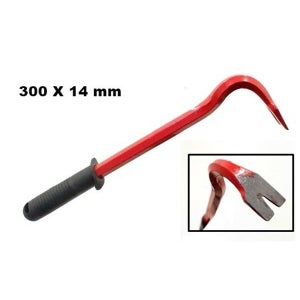 Leva Pied Di Porco In Acciaio Verniciato - 400mm, Testa Curva E Piatta, Per Lavori Fai-da-Te