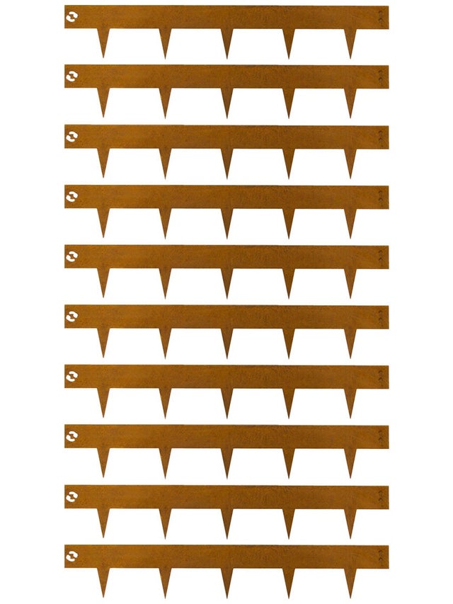 Lot de 10 pièces – Bordure en acier Corten | Multi-Edge METAL 100 x 17,5 cm