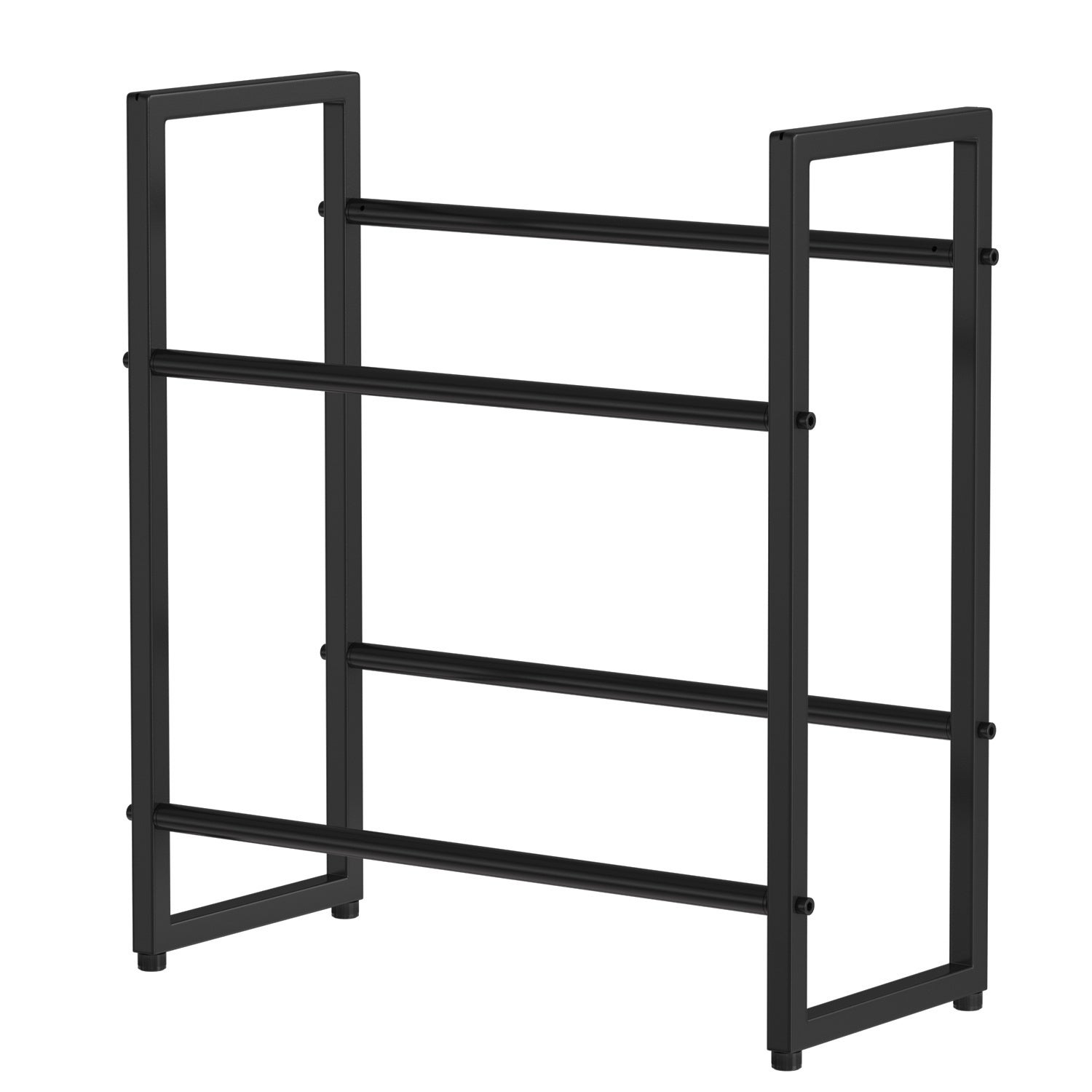 Regał na skrzynki z napojami 71x32x80cm na 4 skrzynki, 2-poziomowy, metal czarny, 1 sztuka