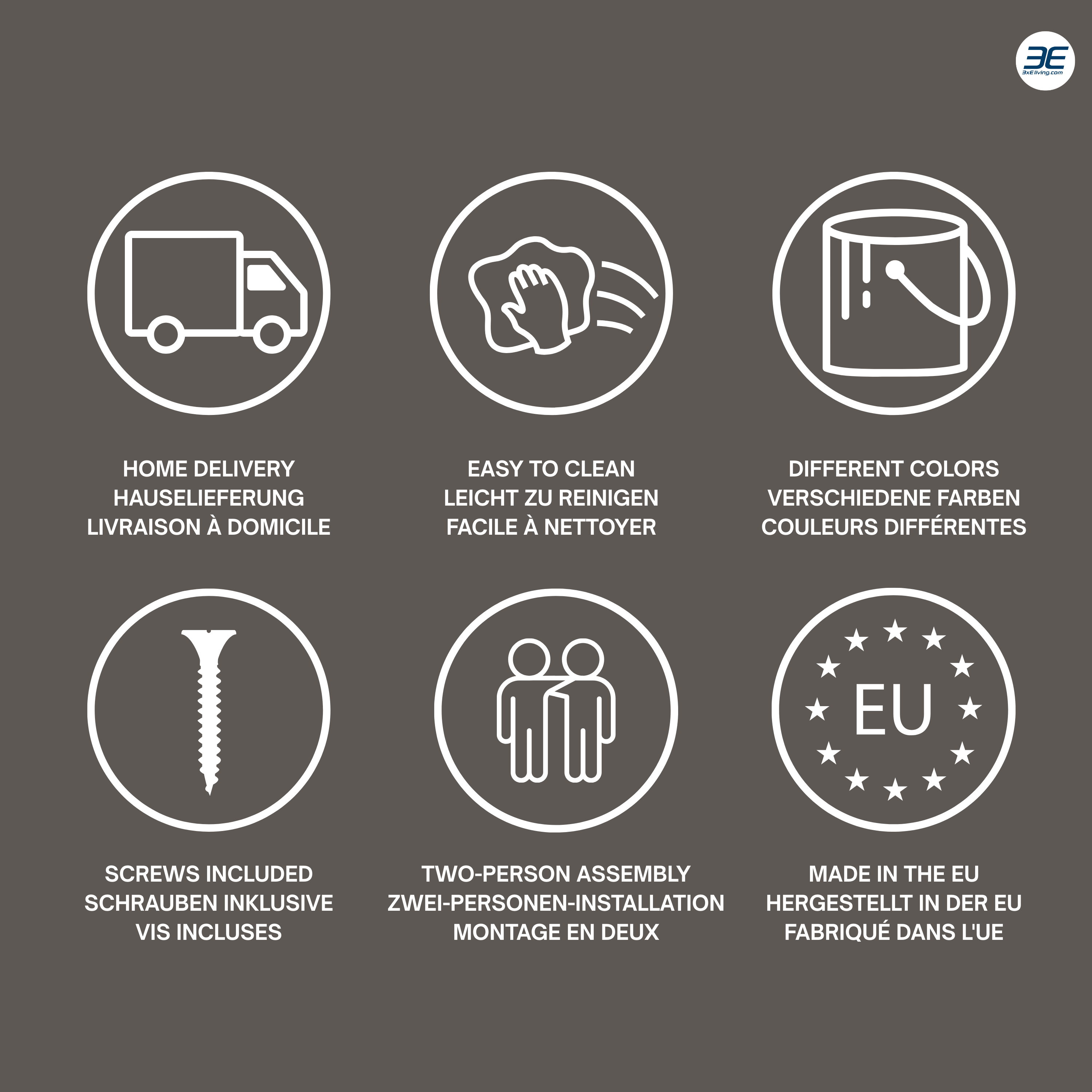 Comodino sospeso con cassetto – frontale liscio – colore: Marrone Caramello, 40 x 20 x 16 cm - 7