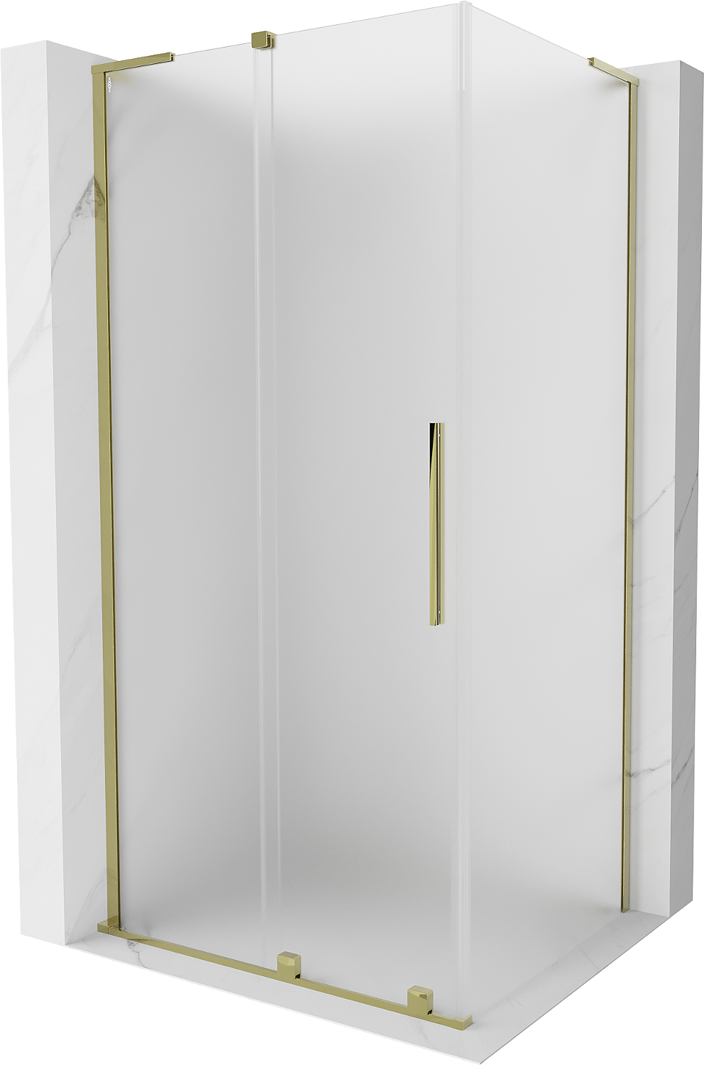 Kabina prysznicowa Mexen Velar L rozsuwana 100 x 85 cm szron złota