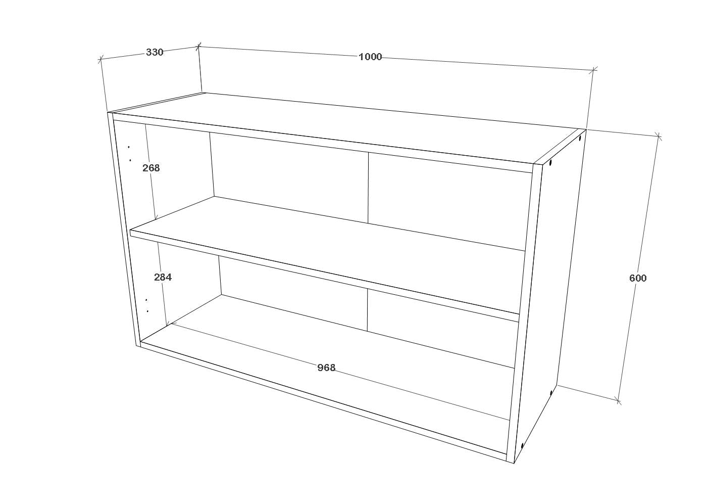 Mueble alto haaus Oran, 2 puertas, blanco, 100 x 33 x 60 cm - 4