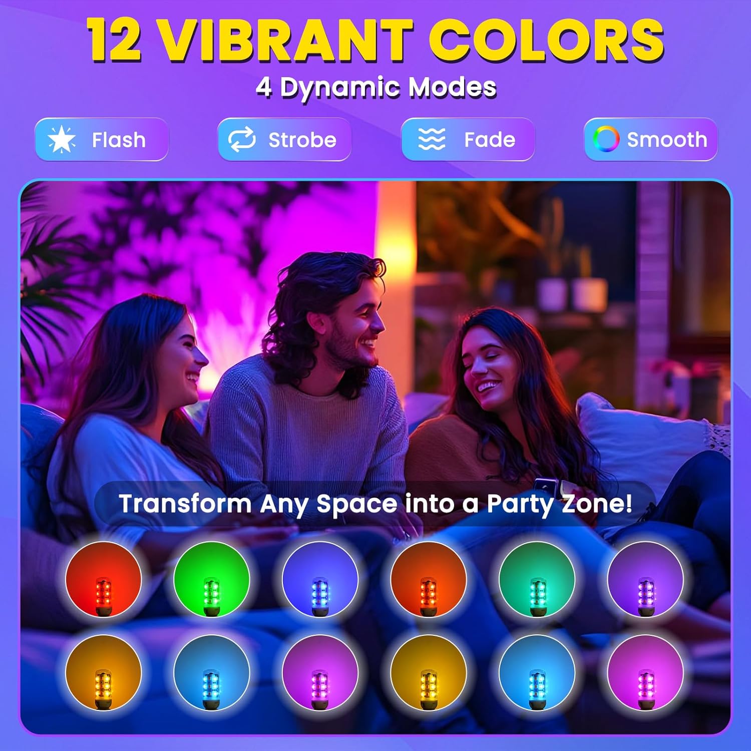 Lot de 2 ampoules LED G9 2 W à changement de couleur, à intensité variable, 13 couleurs, avec télécommande, pour la maison - 2