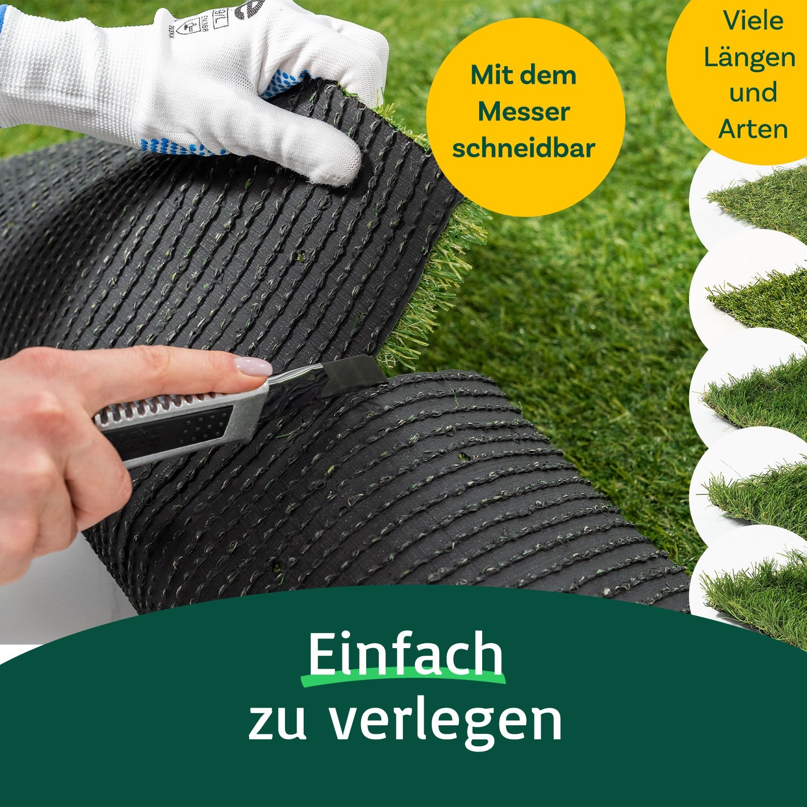 Eba artificiale Comfort Class Ultra resistente Cambridge Altezza: 25 mm 100 x 50 cm - 3