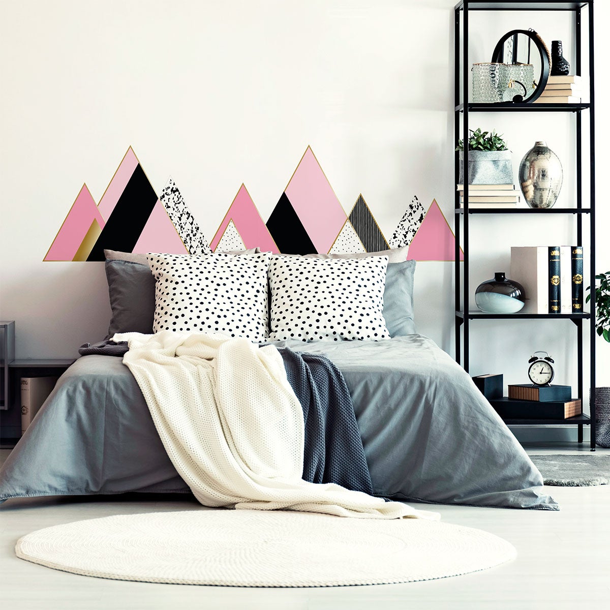 Adesivo montagna scandinavo hoggar - Sticker adesivo - adesivi murali - 60x90cm - 6