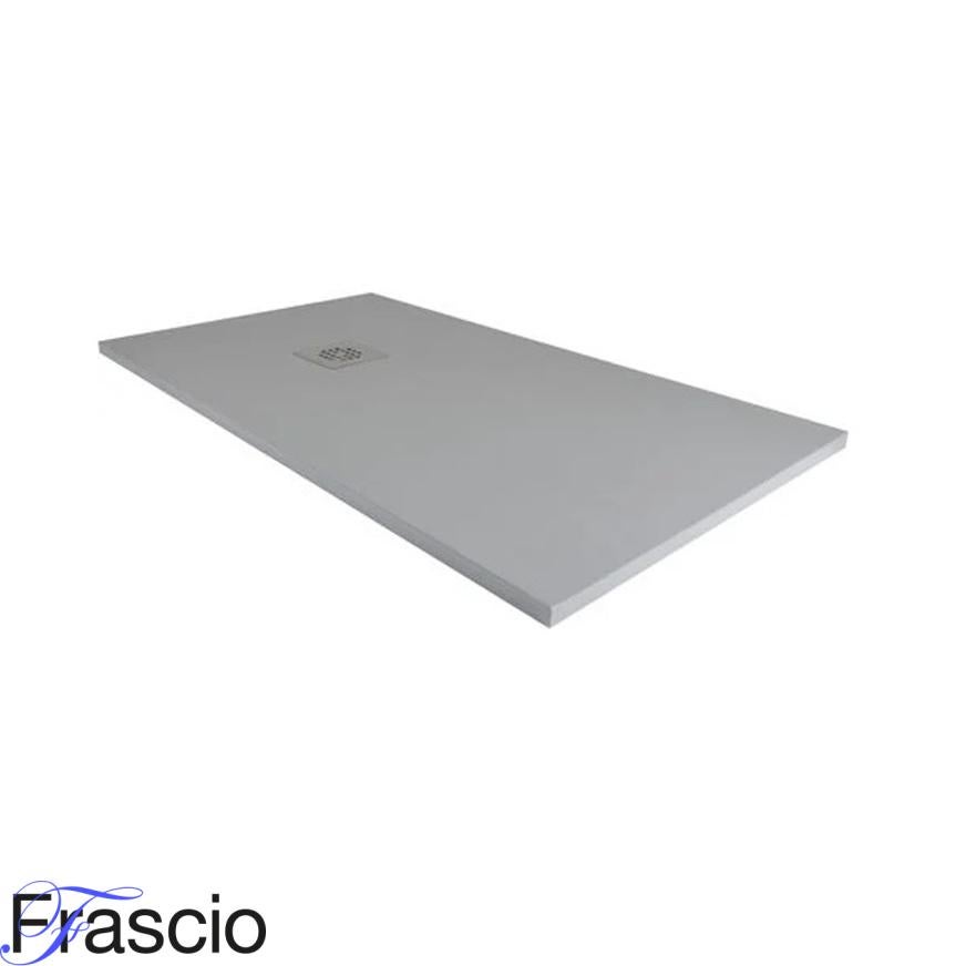 Brodzik prysznicowy Vulcano Line Slim 85x90 cm, ciemnoszary RAL 7005, wykonany z żywicy syntetycznej i proszku marmurowego- FRASCIO