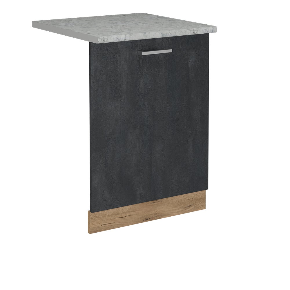Vicco Panel przedni zmywarki R-Line, Czarny beton, 60 cm , BP Marmur