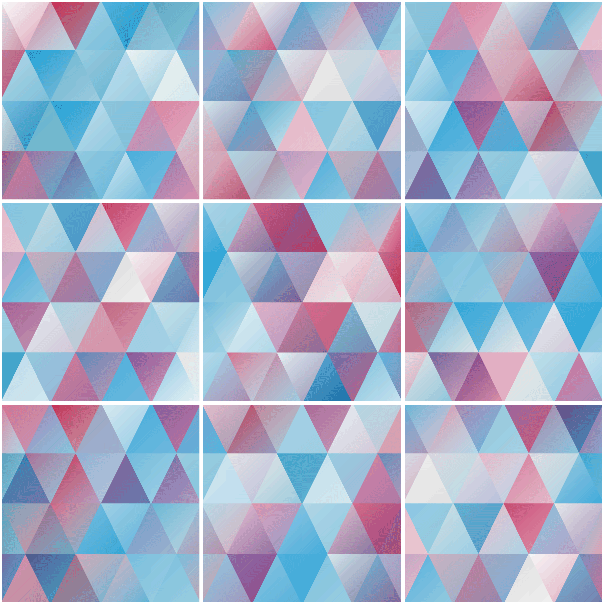 9 adesivi piastrelle di cemento scandinavo blue pink Baltique - Sticker adesivo - adesivi murali - 9stickers15x15cm - 2