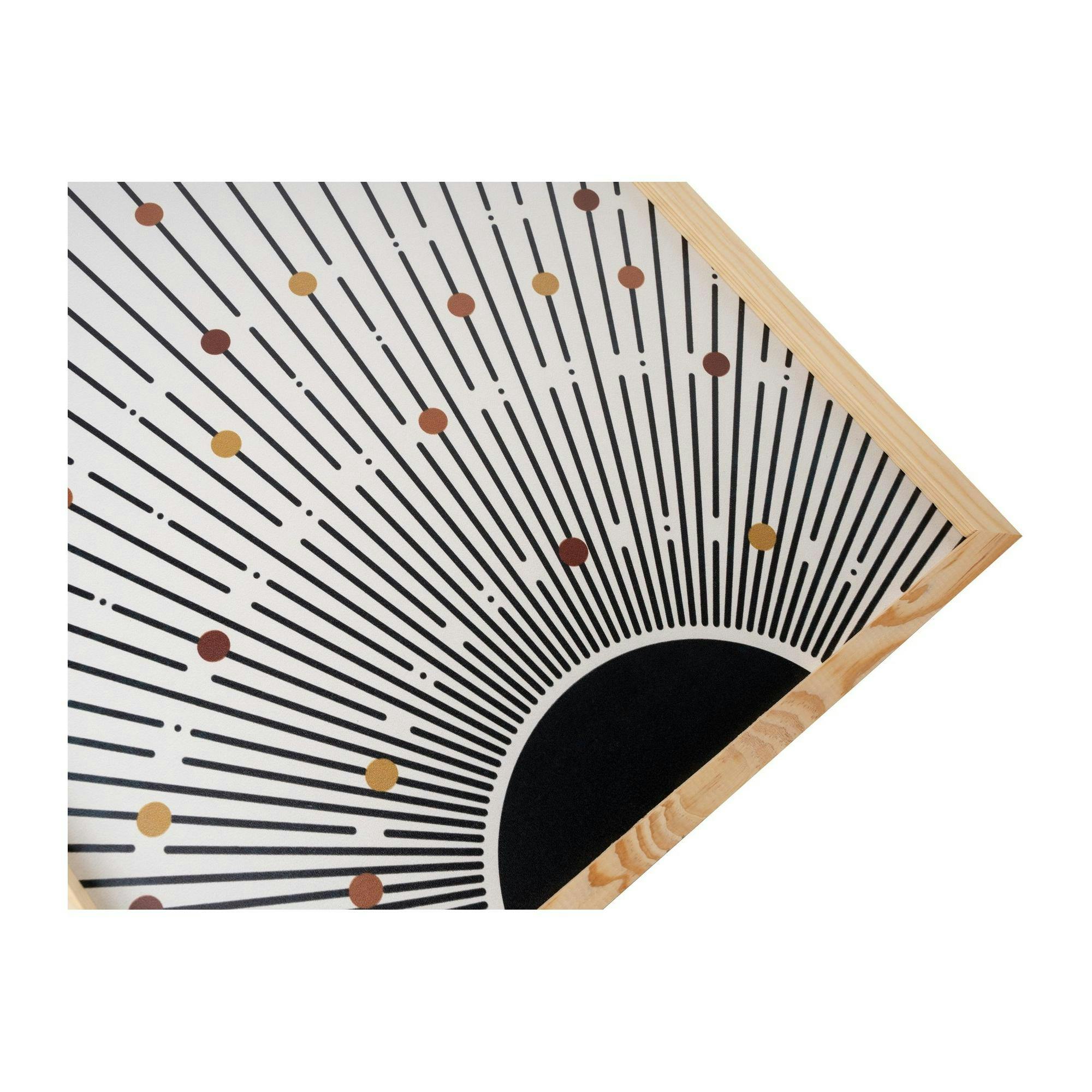 Tableau abstrait noir et brun – thème soleil (lot de 3) - 7