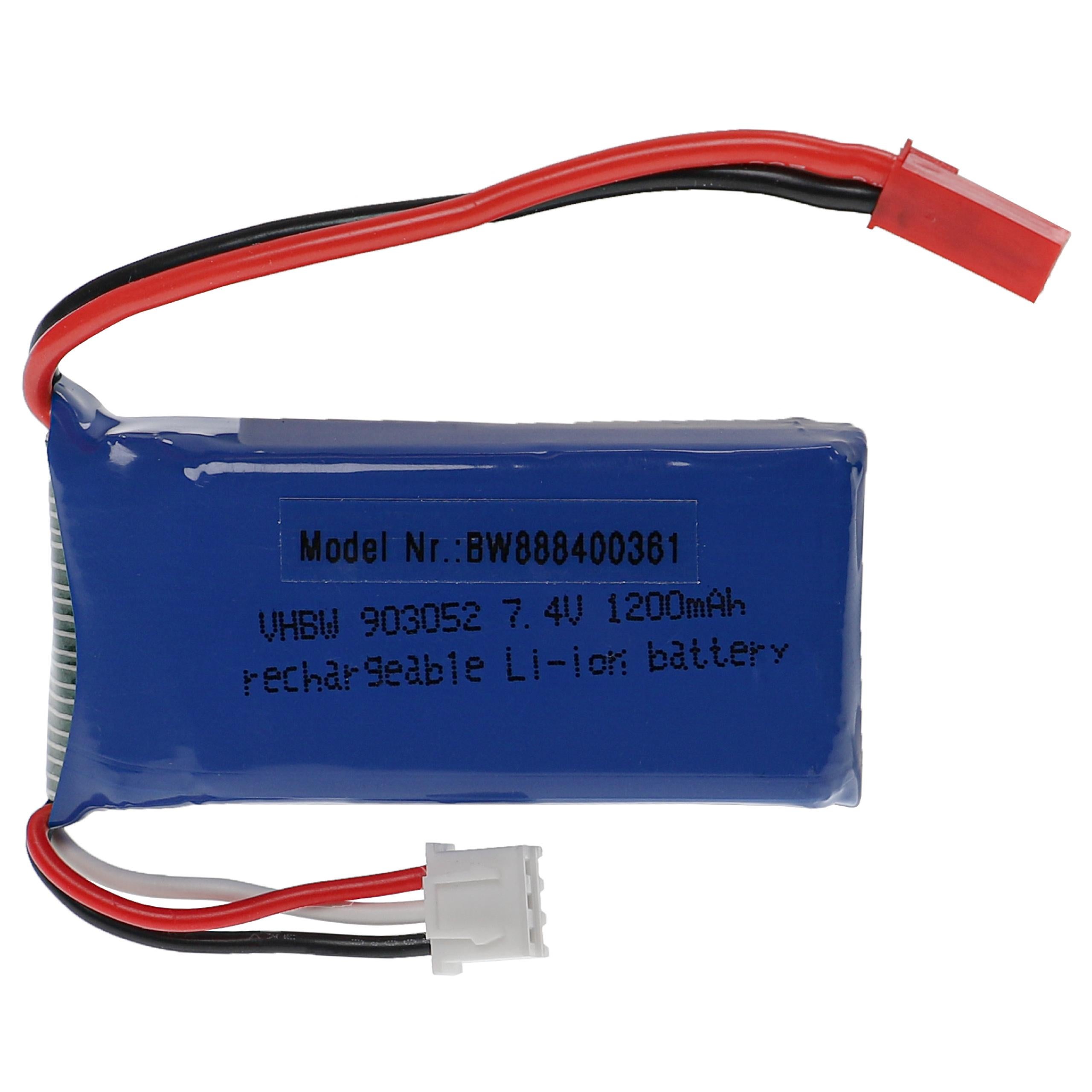 Vhbw Batterie Compatible Avec SM-2P Connecteur Pour Modéle RC Par Ex Voiture De Course Avion 400mah 11 1v Li Polymere 65 X 19 X 14 Mm 85674092