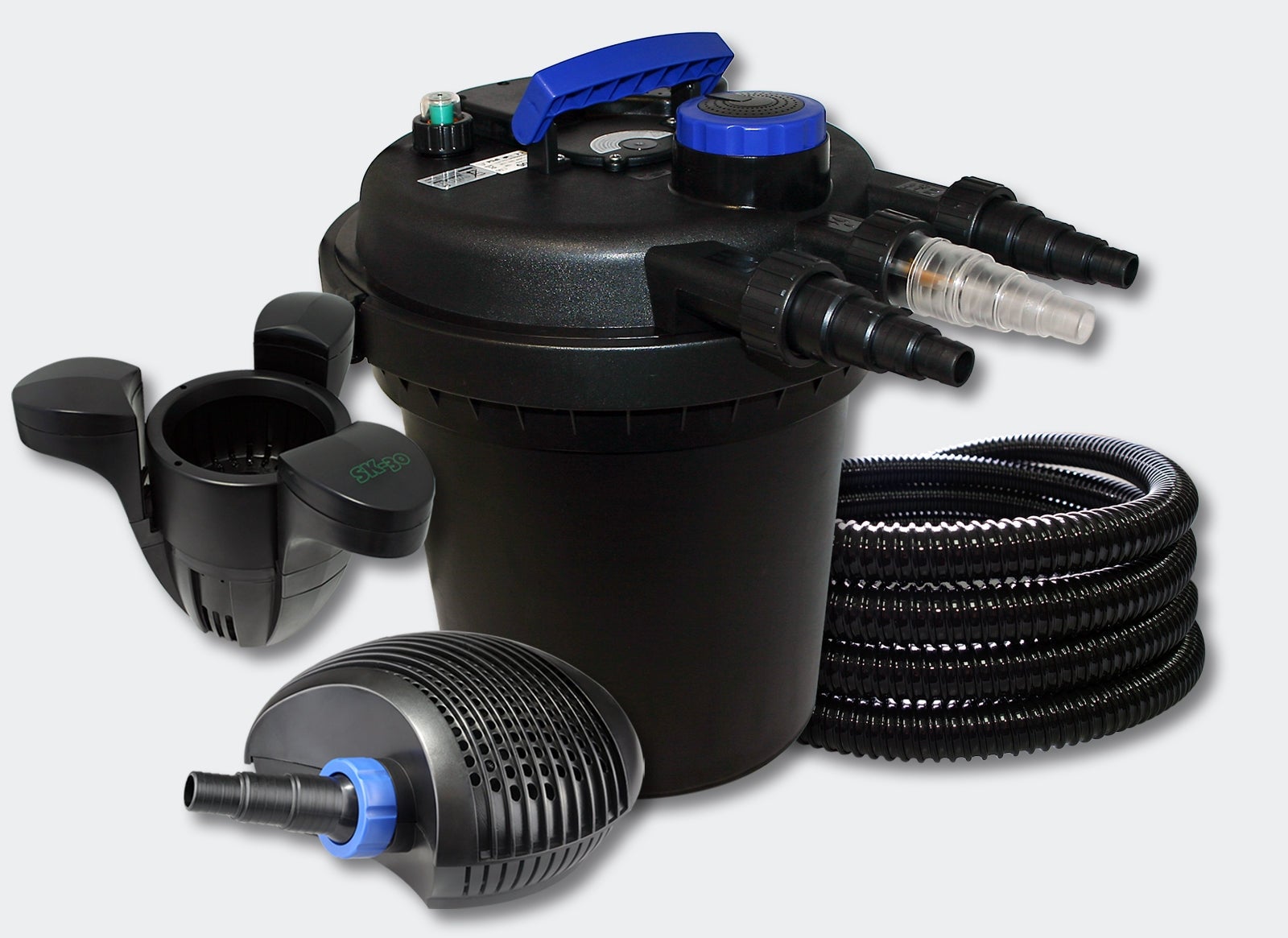 Kit filtration bassin à pression 6000l 11 Watts UVC 40 Watts Pompe ...