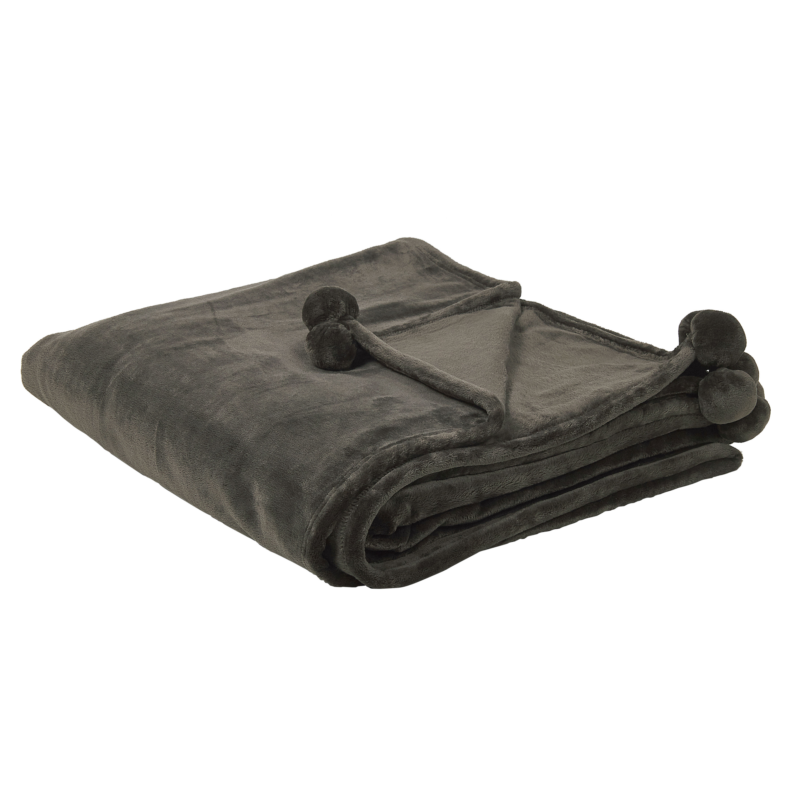 Couverture TERKE 200 x 220 cm Gris foncé | Leroy Merlin