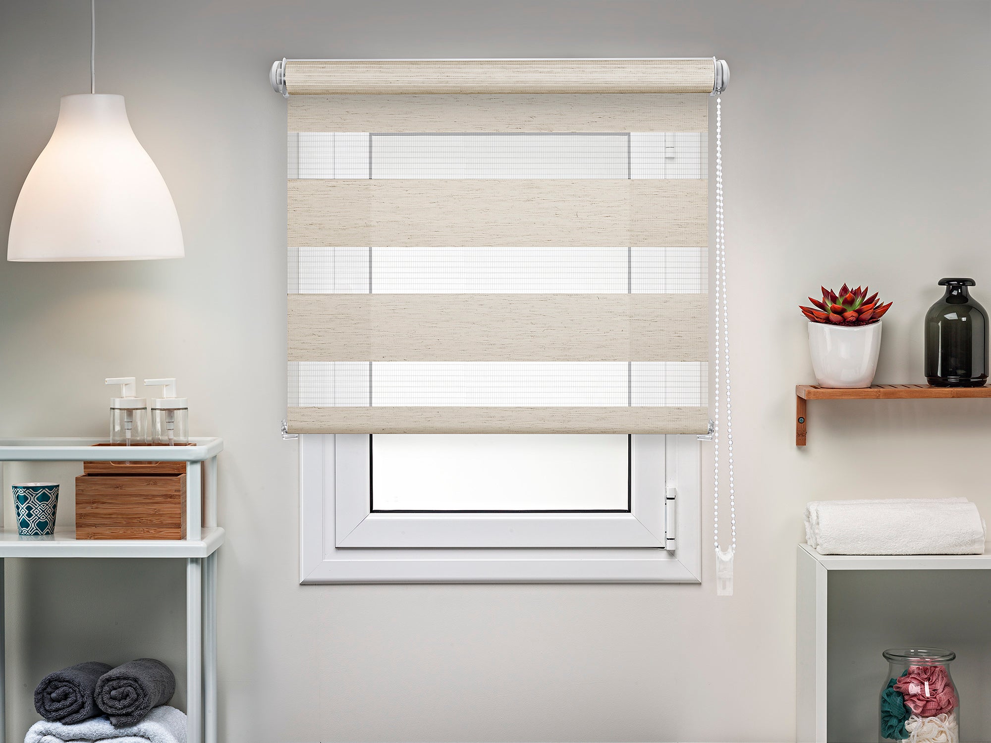 Easydeco - estor enrollable noche y día mini con opción easyfix sin necesidad taladro 62 x 190 cm