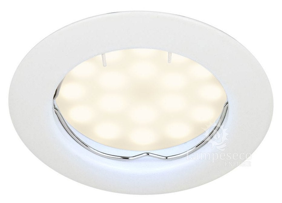 Lot de 12 Spot led complete ronde fixe eq. 50w blanc chaud - 3