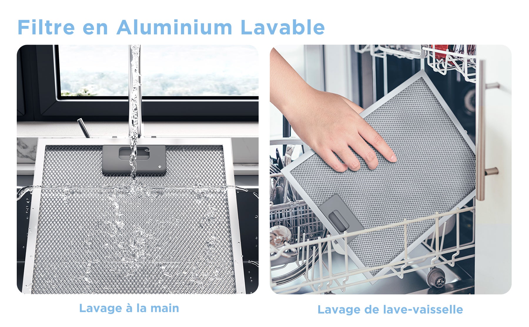 COMFEE Hotte Aspirante 60cm - 400 m³/h - Classe A++ - 2 Filtres à Charbon - 3 Vitesses - Recyclage & Évacuation - LED lampe - 9