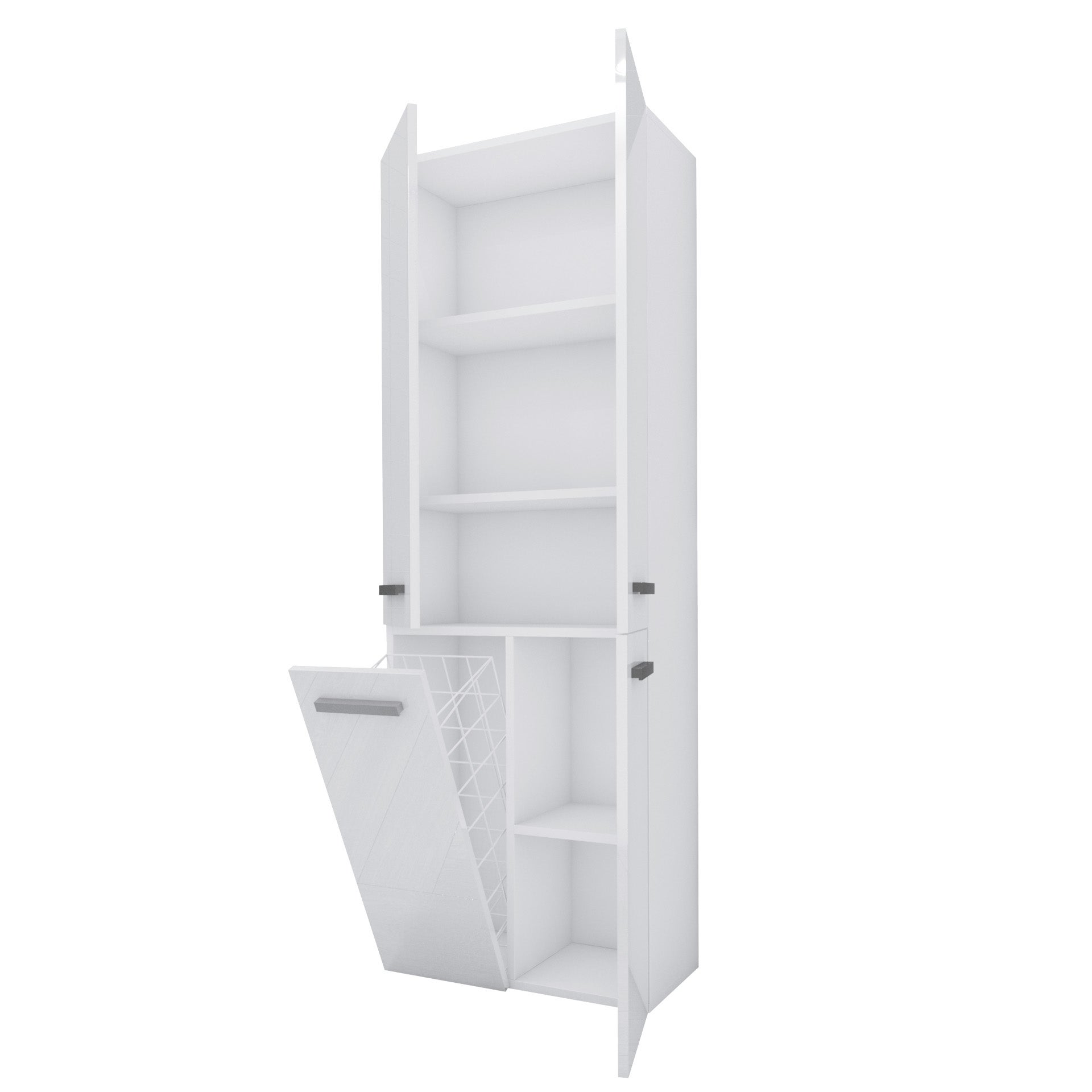 Mobile da bagno 30 x 30 x 190 cm multistrato bianco 02_0006547 | Leroy