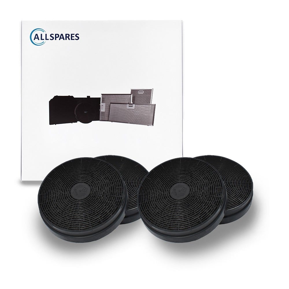 AllSpares Aktivkohlefilter (x4) für Dunstabzugshauben geeignet für Bomann KF561, PKM CF110 und AllSpares Aktivkohlefilter (x4) für Dunstabzugshauben geeignet für Bomann KF561, PKM CF110 und